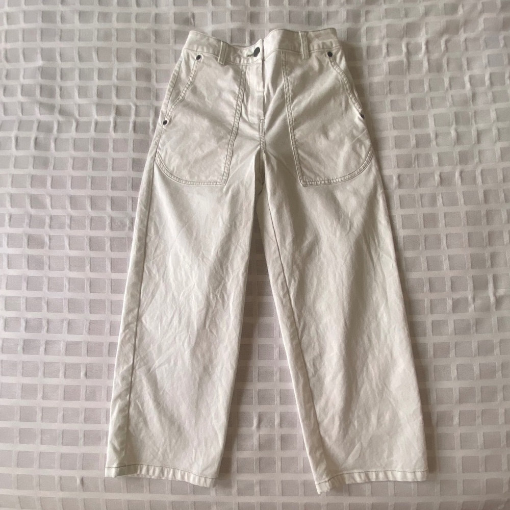 Hudson North White Cropped Pants